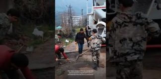 На ул. Адыга, 3-й переулок в Гагре ведутся работы по ремонту дорожного покрытия