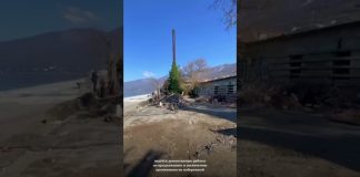 В районе отеля «Жемчужина» в Гагре ведутся демонтажные работы по продолжению и увеличению протяженности набережной