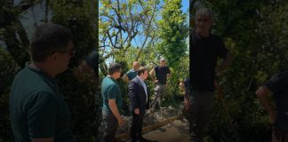 В Цандрыпше проводятся ремонтно‑восстановительные работы дорожного покрытия и расчистка водосточного канала на улицах Железнодорожной и Нагорной